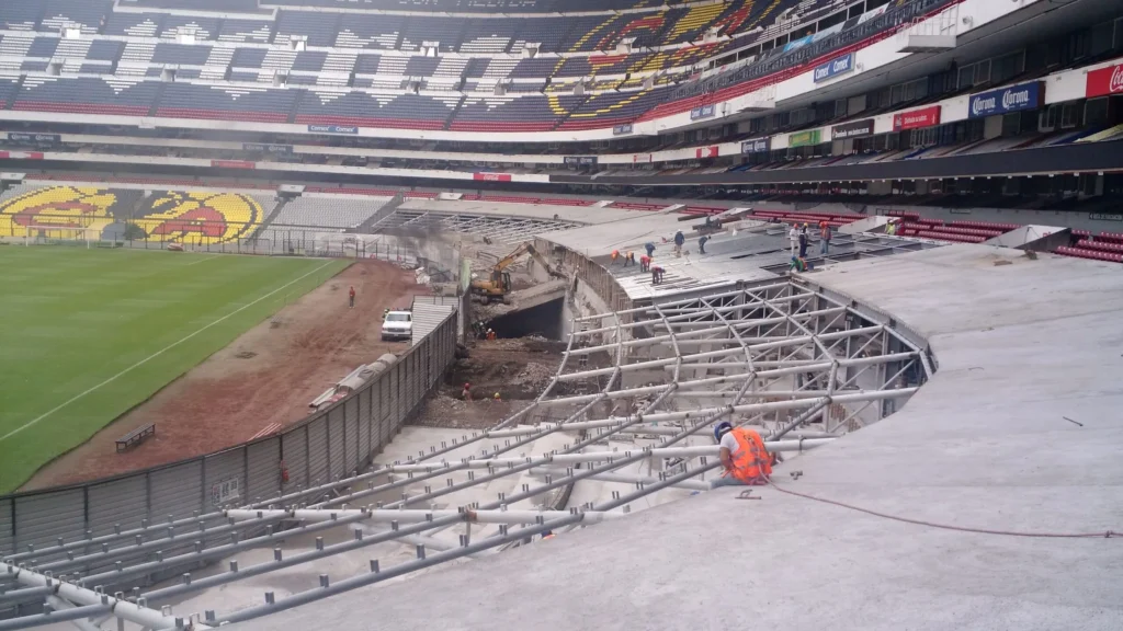 Estadio Azteca — ingeniería estructural, Alonso Asociados